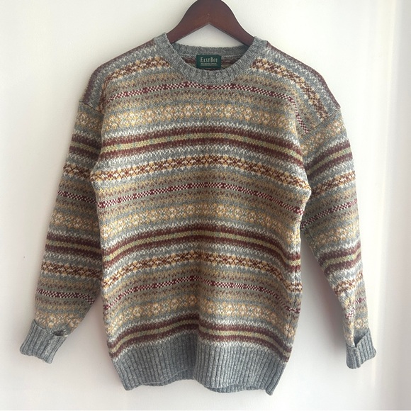 Sweaters - Vintage wool Multicolor Striped Sweater